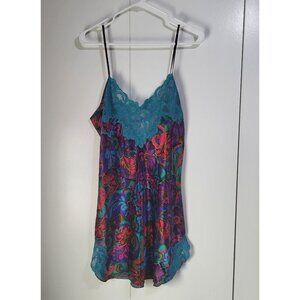 VTG  Victoria's Secret Gold Label Women M Floral Slip Lace Nightie Dress Fairy
